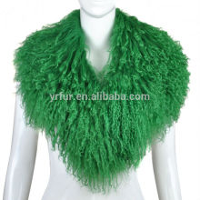 YR246 Beautiful Long Mongolia Fur Lamb Fur Collars Women