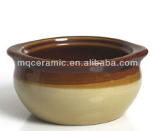 12oz Brown color Ceramic Soup crocks