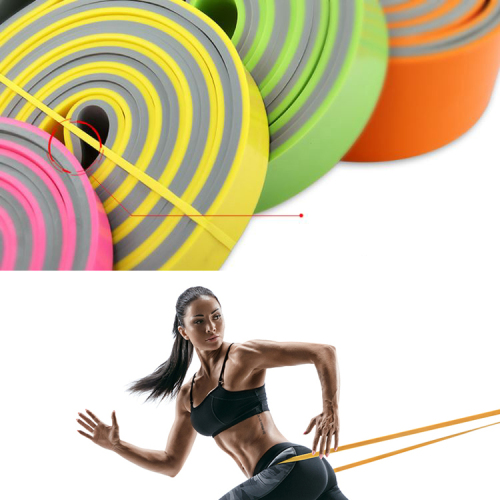 Unisex elastiskt elastiskt stretchmotståndsband med dubbla färger