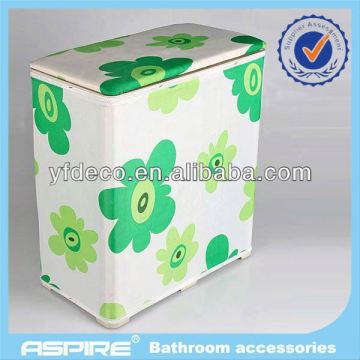 square shape and flower design for bathroom hampers