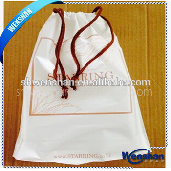 customized logo plastic bag with rope handle