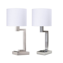 UL Listed Comfort Inn Table Lamp with Electrical Outlets