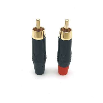 Straight Soldering RCA Male Audio Speaker Plug Adapter