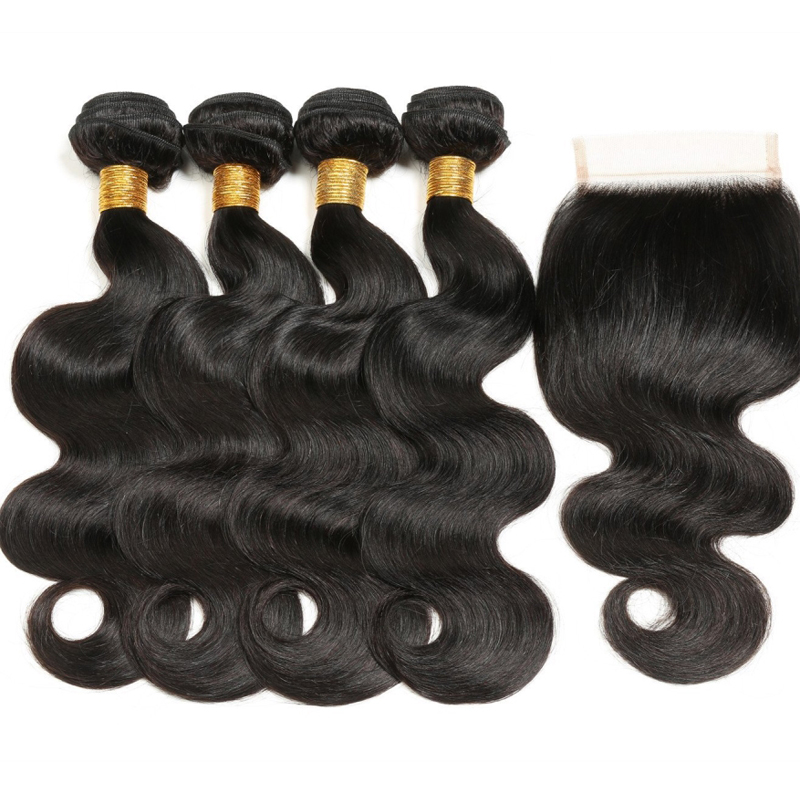 Raw Brazilian Virgin Hair Vendors Wholesale Raw Cuticle Aligned Brazilian Hair Bundles With Closure Body Wave Human Hair