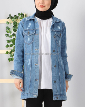 Custom Modest Denim Jacket for Women - Muslim Clothing Factory