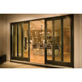 Frameless panoramic interior partition folding glass door