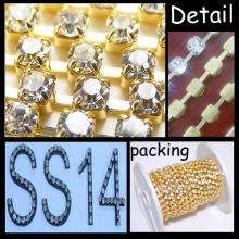 SS14 New Round Cup Chain crystal strass chain