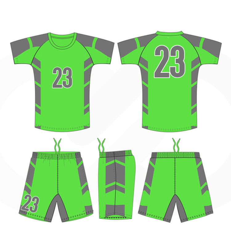 Soccer Jersey murah Set Black Green Soccer Jersey Thailand Quality Soccer Jersey