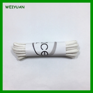 Custom colored round cotton waxed dress shoe laces