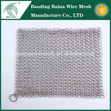 cast iron cleaner chain mail scrubber pan cast iron pan scrubber.