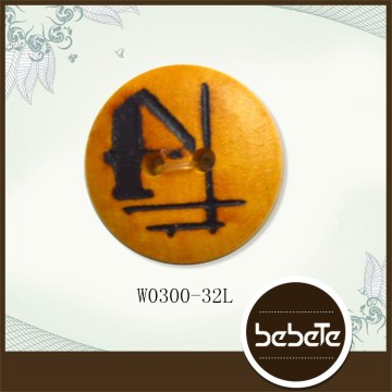 dyeing natural wooden shirt button