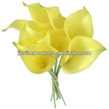 PU Flower, 13.4"H Calla Lily Wedding Bouquets, High Quality PU Calla Lily