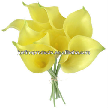 PU Flower, 13.4"H Calla Lily Wedding Bouquets, High Quality PU Calla Lily