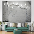 Cement Brick Light Wandteppich Industrial Style Tapisserie Wandbehang Polyester 3D Print Tapisserie für Wohnzimmer Schlafzimmer Home