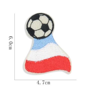 Custom Cute Pictures Flag Parches bordados de fútbol