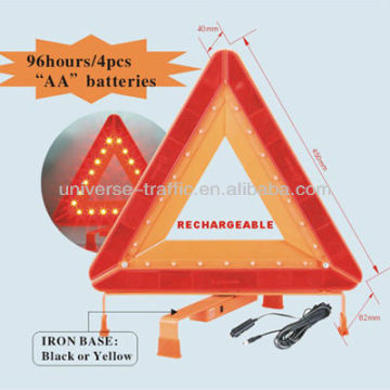 flashing warning triangle