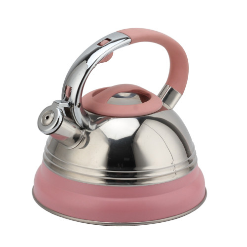 Pink Mirror Stainless Steel Whistling Tea Kettle