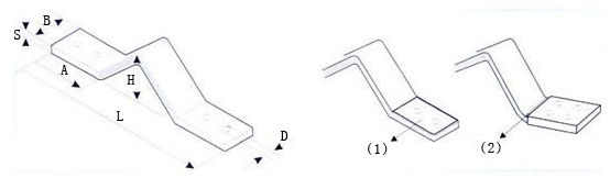 Nickel plated bending Copper Busbar For lithium battery pack