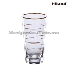 Gold decorated handmade highball glass