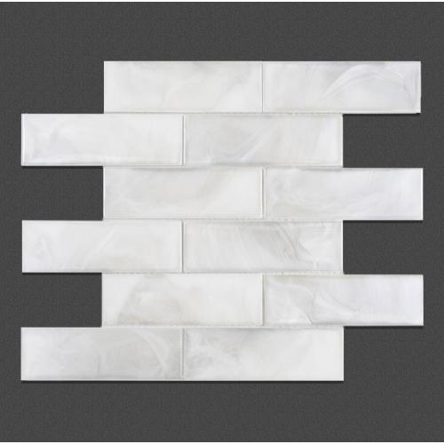 Hotels White Pattern Glass Mosaic Wall Tiles