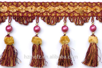 Small fluffy pompom ball tassel fringe,curtain fringe,table,sofa decorative