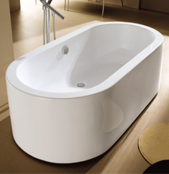 One-Piece Randolph Morris Freestanding Slipper Tub - No Faucet Drillings