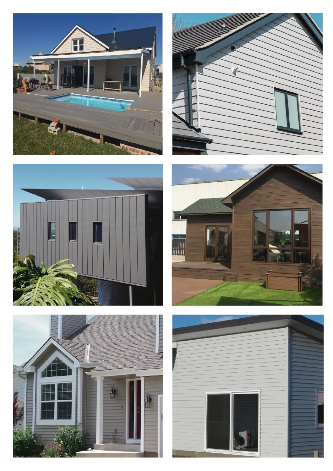 UV Resistant Waterproof WPC Exterior Cladding Composite Exterior Cladding