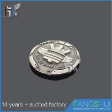 Person custom zinc alloy plated silver coin