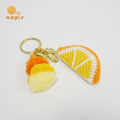 Accessoires de porte-clés orange en gros au crochet