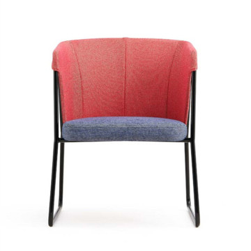 Office Reception Chairs Velvet Fabric Splicing Lounge Chair Restaurant Lounge Chair Manufactory