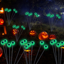 Solar-Powered Swinging Halloween Eyeball Lights - 2 Modes, Waterproof for Outdoor Use