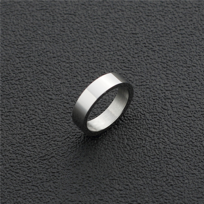 stainless steel jewelry round blank ring men custom name gifts items manufacture