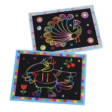Customizable Magic Colorful Drawing Board Paper, Painting Scratch Paper, Children's Art Doodle Scratch Toys