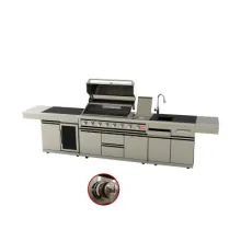 Propane Gas Grills Outdoor Kitchen Cabinets Island for Family