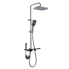 Tempered Glass Surface Luxury Wall-Mounted Shower Head Faucet Set