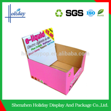 Practical corrugated cardboard counter display cases