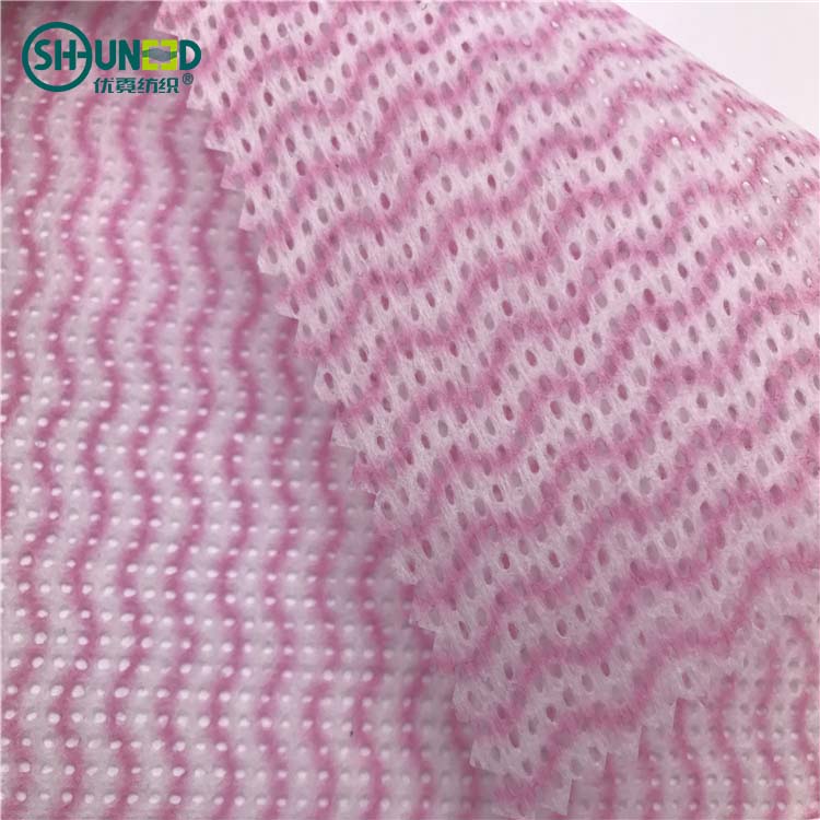 Multi-purpose viscose and polyester spunlace nonwoven fabric household floor kitchen used nonwoven cleaning cloth disposal wipes