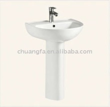 Pedestal basin ceramic hand wash basin