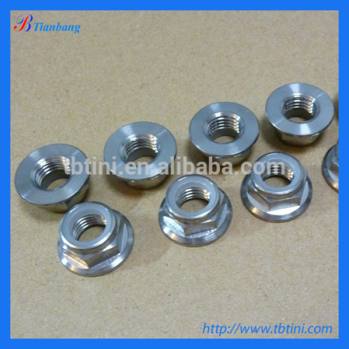 Baoji Tianbang Produce Low Price M5 Titanium Ti Bike Lock Nut With A Nylon Flange Flange Head Bolts