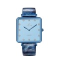 Fashion Macaron Color Lady Leather Square Watch