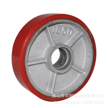 TPU Red Fork Lift Wheels Double Bearing