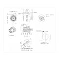 Female Lock Front M16 D-Code DIP Shielded