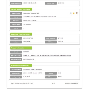 Mexico Importing Customs Data