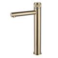 Push Button Brushed Gold Single Hole Faucet
