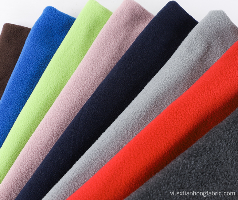 100% Polyester Polar Fleece vải