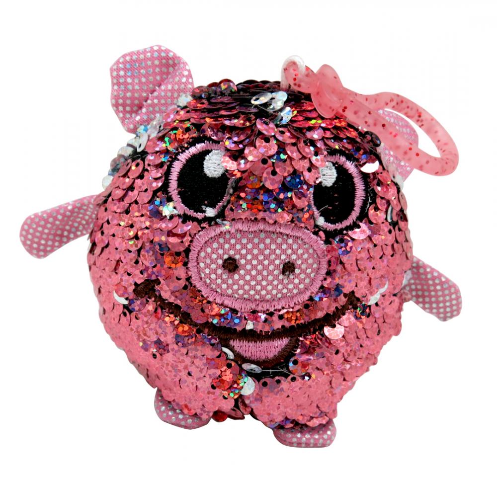 Pink Pig Sequin Key Chain 1