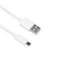 1M USB till USB -mobiltelefondatakabel vit