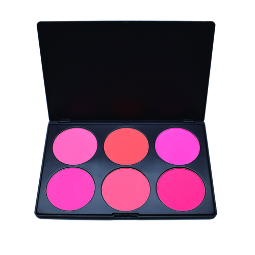 Blush de 6 colores Etiqueta privada Blush Rubor rojo