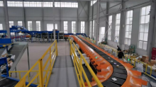 Warehousing and logistics facility powder coating