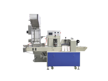 Plastic film straw packaging machine